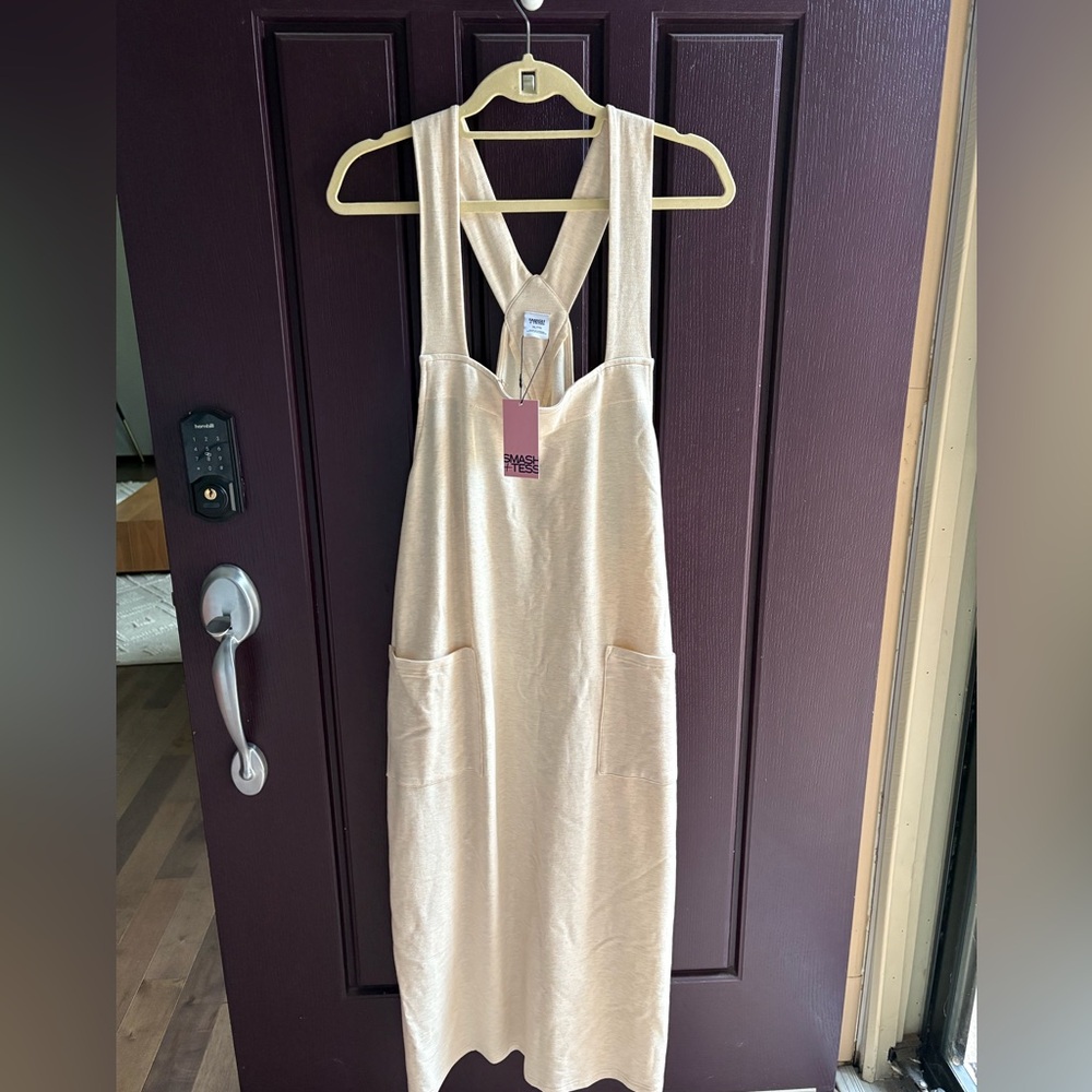Smash + Tess Daphne midi dress in almond